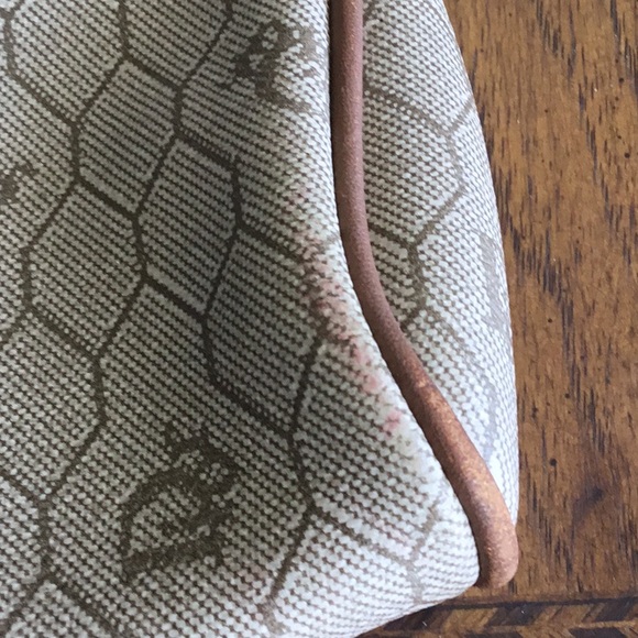 Christian Dior Vintage Leather and Monogram coated canvas Cosmetic bag. - Picture 8 of 12